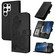 Samsung Galaxy S25 Ultra 5G Datura Flower Embossed Flip Leather Phone Case - Black