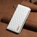 Samsung Galaxy S25 Ultra 5G Diamond Lattice Magnetic Leather Flip Phone Case - White