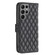 Samsung Galaxy S25 Ultra 5G Diamond Lattice Wallet Flip Leather Phone Case - Black