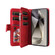 Samsung Galaxy S25 Ultra 5G Dual-color 9 Card Slots Zipper Wallet Leather Phone Case - Red