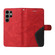 Samsung Galaxy S25 Ultra 5G Dual-color Splicing Flip Leather Phone Case - Red