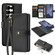 Samsung Galaxy S25 Ultra 5G DUX DUCIS Lawa Series 2 in 1 Wallet Zipper Detachable MagSafe Phone Case with Lanyard - Black