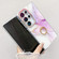 Samsung Galaxy S25 Ultra 5G Electroplated Marble Texture Ring Holder Phone Case - Purple Pink S14