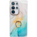Samsung Galaxy S25 Ultra 5G Electroplated Marble Texture Ring Holder Phone Case - Yellow Green S13