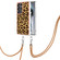 Samsung Galaxy S25 Ultra 5G Electroplating Dual-side IMD Phone Case with Lanyard - Leopard Print
