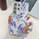Samsung Galaxy S25 Ultra 5G Electroplating Flowers Plants Texture Wristband TPU Phone Case - Blue Flower FL13