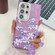 Samsung Galaxy S25 Ultra 5G Electroplating Flowers Plants Texture Wristband TPU Phone Case - Lilac Flowers FL16