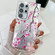 Samsung Galaxy S25 Ultra 5G Electroplating Flowers Plants Texture Wristband TPU Phone Case - Plum Flower FL6