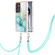 Samsung Galaxy S25 Ultra 5G Electroplating Marble Dual-side IMD Phone Case with Lanyard - Green 003