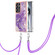 Samsung Galaxy S25 Ultra 5G Electroplating Marble Dual-side IMD Phone Case with Lanyard - Purple 002