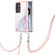 Samsung Galaxy S25 Ultra 5G Electroplating Marble Dual-side IMD Phone Case with Lanyard - White 006