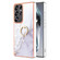 Samsung Galaxy S25 Ultra 5G Electroplating Marble IMD TPU Phone Case with Ring Holder - White 006