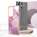 Samsung Galaxy S25 Ultra 5G Electroplating Marble Pattern Dual-side IMD TPU Shockproof Phone Case - Purple 001