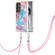 Samsung Galaxy S25 Ultra 5G Electroplating Pattern IMD TPU Shockproof Case with Neck Lanyard - Milky Way Blue Marble