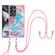 Samsung Galaxy S25 Ultra 5G Electroplating Pattern IMD TPU Shockproof Case with Neck Lanyard - Milky Way Blue Marble
