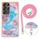 Samsung Galaxy S25 Ultra 5G Electroplating Pattern IMD TPU Shockproof Case with Neck Lanyard - Milky Way Blue Marble
