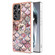 Samsung Galaxy S25 Ultra 5G Electroplating Pattern IMD TPU Shockproof Case with Rhinestone Ring Holder - Pink Scales