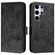 Samsung Galaxy S25 Ultra 5G Embossed Rose RFID Anti-theft Leather Phone Case - Black