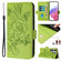 Samsung Galaxy S25 Ultra 5G Embossed Rose RFID Anti-theft Leather Phone Case - Green