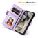 Samsung Galaxy S25 Ultra 5G ENKAY Embossed Rhombus Starry Leather Phone Case with Screen Film - Purple