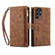 Samsung Galaxy S25 Ultra 5G ESEBLE Retro Frosted RFID Flip Leather Phone Case - Brown