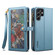 Samsung Galaxy S25 Ultra 5G ESEBLE Star Series Lanyard Zipper Wallet RFID Leather Case - Blue