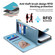 Samsung Galaxy S25 Ultra 5G ESEBLE Star Series Lanyard Zipper Wallet RFID Leather Case - Blue