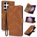 Samsung Galaxy S25 Ultra 5G Fantasy Skin-feel Calfskin Texture Leather Phone Case - Brown