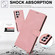 Samsung Galaxy S25 Ultra 5G Fantasy Skin-feel Calfskin Texture Leather Phone Case - Pink
