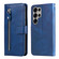 Samsung Galaxy S25 Ultra 5G Fashion Calf Texture Zipper Leather Phone Case - Blue