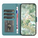 Samsung Galaxy S25 Ultra 5G Floral Embossed Pattern Leather Phone Case - Dark Green