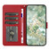 Samsung Galaxy S25 Ultra 5G Floral Embossed Pattern Leather Phone Case - Red