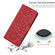 Samsung Galaxy S25 Ultra 5G Floral Embossed Pattern Leather Phone Case - Red