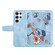 Samsung Galaxy S25 Ultra 5G Floral Pattern Leather Phone Case with Lanyard - Light Blue