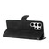 Samsung Galaxy S25 Ultra 5G Flower Butterfly Embossing Pattern Leather Phone Case - Black