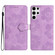 Samsung Galaxy S25 Ultra 5G Flower Embossing Pattern Leather Phone Case - Purple