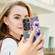 Samsung Galaxy S25 Ultra 5G Flowers and Plants Series IMD TPU Phone Case with Ring Holder - Purple Begonia