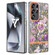 Samsung Galaxy S25 Ultra 5G Flowers and Plants Series IMD TPU Phone Case with Ring Holder - Purple Peony
