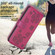 Samsung Galaxy S25 Ultra 5G Four-leaf Embossed Leather Phone Case - Rose Red