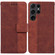 Samsung Galaxy S25 Ultra 5G Geometric Embossed Leather Phone Case - Brown