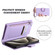 Samsung Galaxy S25 Ultra 5G Glitter Lattice Zipper Wallet Leather Phone Case - Purple