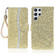 Samsung Galaxy S25 Ultra 5G Glitter Powder Filp Leather Phone Case - Gold