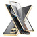 Samsung Galaxy S25 Ultra 5G HD Full Cover Magnetic Metal Tempered Glass Phone Case - Gold