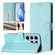 Samsung Galaxy S25 Ultra 5G Honeycomb Embossing RFID Leather Phone Case - Mint Green