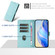 Samsung Galaxy S25 Ultra 5G Honeycomb Embossing RFID Leather Phone Case - Mint Green