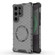 Samsung Galaxy S25 Ultra 5G Honeycomb Magnetic Ring Shockproof Phone Case - Black