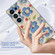 Samsung Galaxy S25 Ultra 5G IMD Double Piece Simple Fresh Shockproof Phone Case - Blue Flower