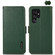 Samsung Galaxy S25 Ultra 5G KHAZNEH Side-Magnetic Litchi Genuine Leather RFID Phone Case - Green