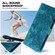 Samsung Galaxy S25 Ultra 5G Lace Floral Embossed Magnetic Buckle PU Phone Case With Wrist Strap - Green