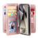 Samsung Galaxy S25 Ultra 5G Multi-Function Wallet 10 Card Slots Leather Phone Case - Rose Gold